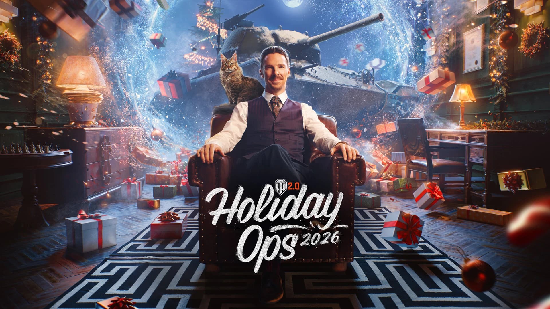 Beitragsbild zu Benedict Cumberbatch übernimmt das Kommando in den World of Tanks Holiday Ops 2026