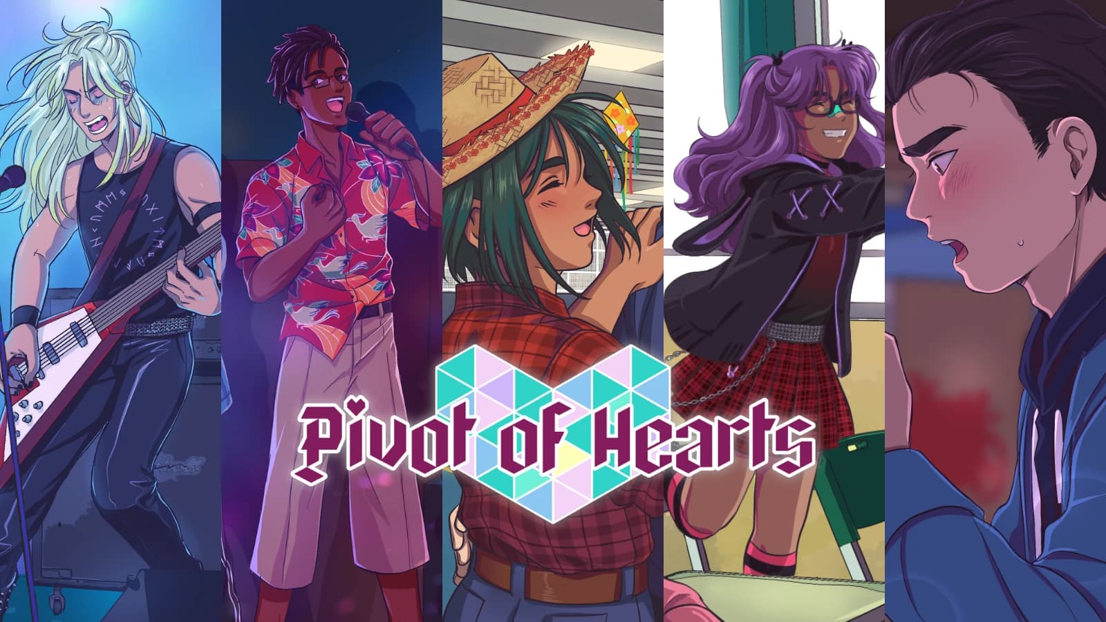 Beitragsbild zu Visual Novel Pivot of Hearts kommt raus mit queerer, nicht-monogamer Liebe im Herz