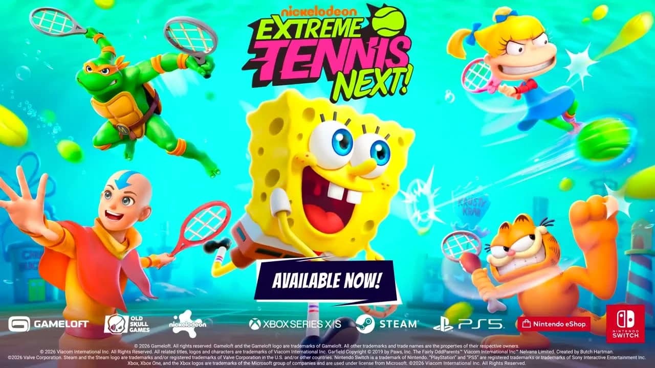 Beitragsbild zu Nickelodeon Extreme Tennis: Next! ist nun als physische Version für Konsolen und PC verfügbar!