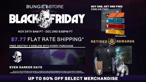 Beitragsbild zu Genießt die Feiertage mit dem Black Friday Sale im Bungie Store