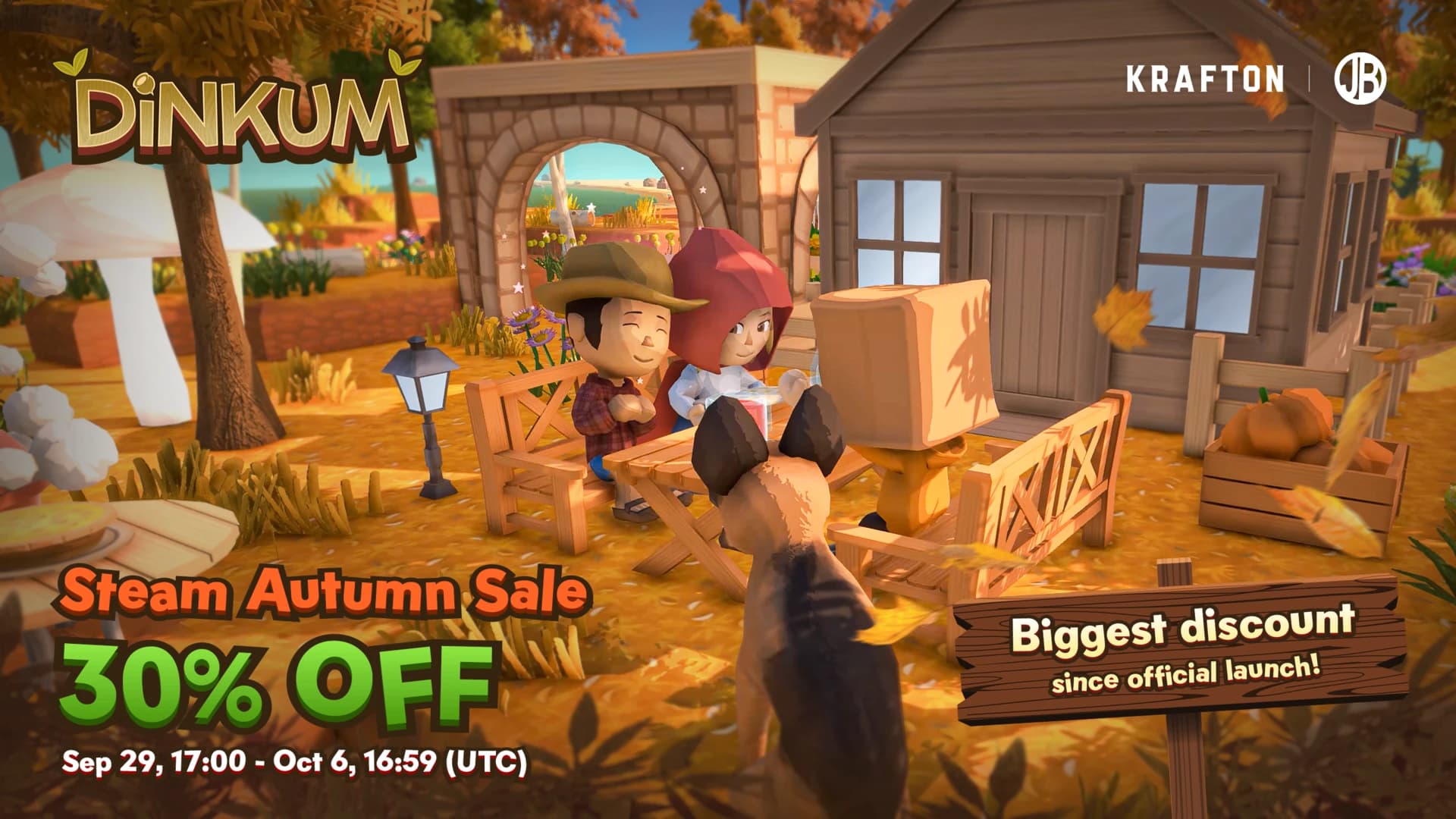 Beitragsbild zu KRAFTON bringt Dinkum mit dem bisher größten Rabatt zum Steam Herbst Sale
