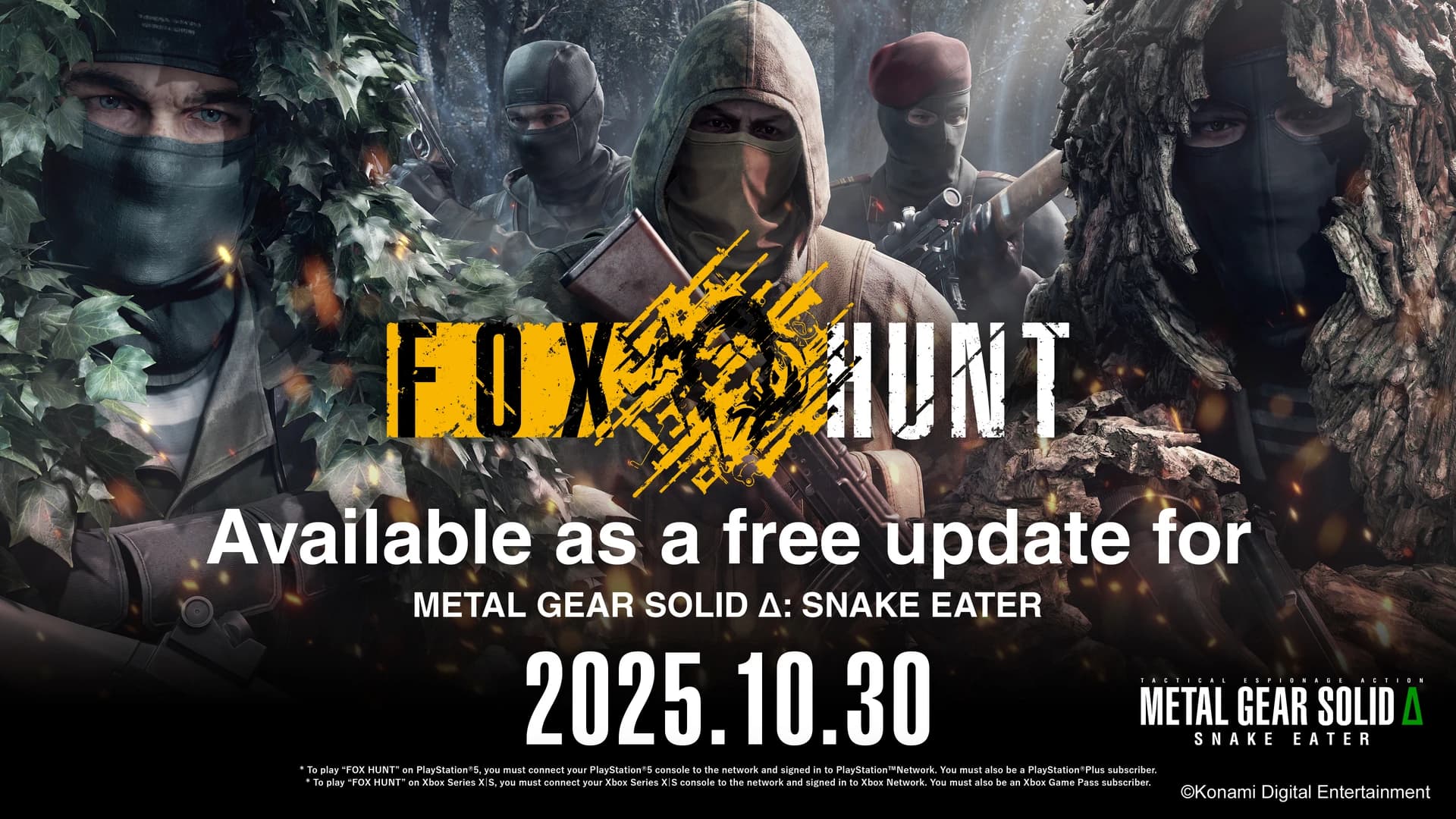 Beitragsbild zu Die Jagd beginnt! Der Online-Multiplayer-Modus “FOX HUNT” ist jetzt in METAL GEAR SOLID Δ: SNAKE EATER verfügbar