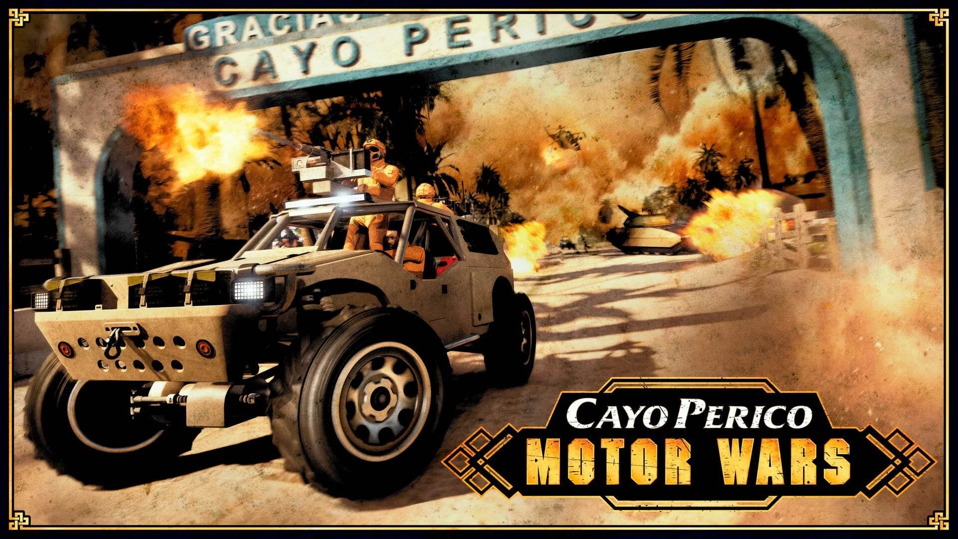 Beitragsbild zu Neu in GTA Online: der Modus Cayo Perico Motor Wars, die goldene Halskette mit Waffe als Belohnung und mehr