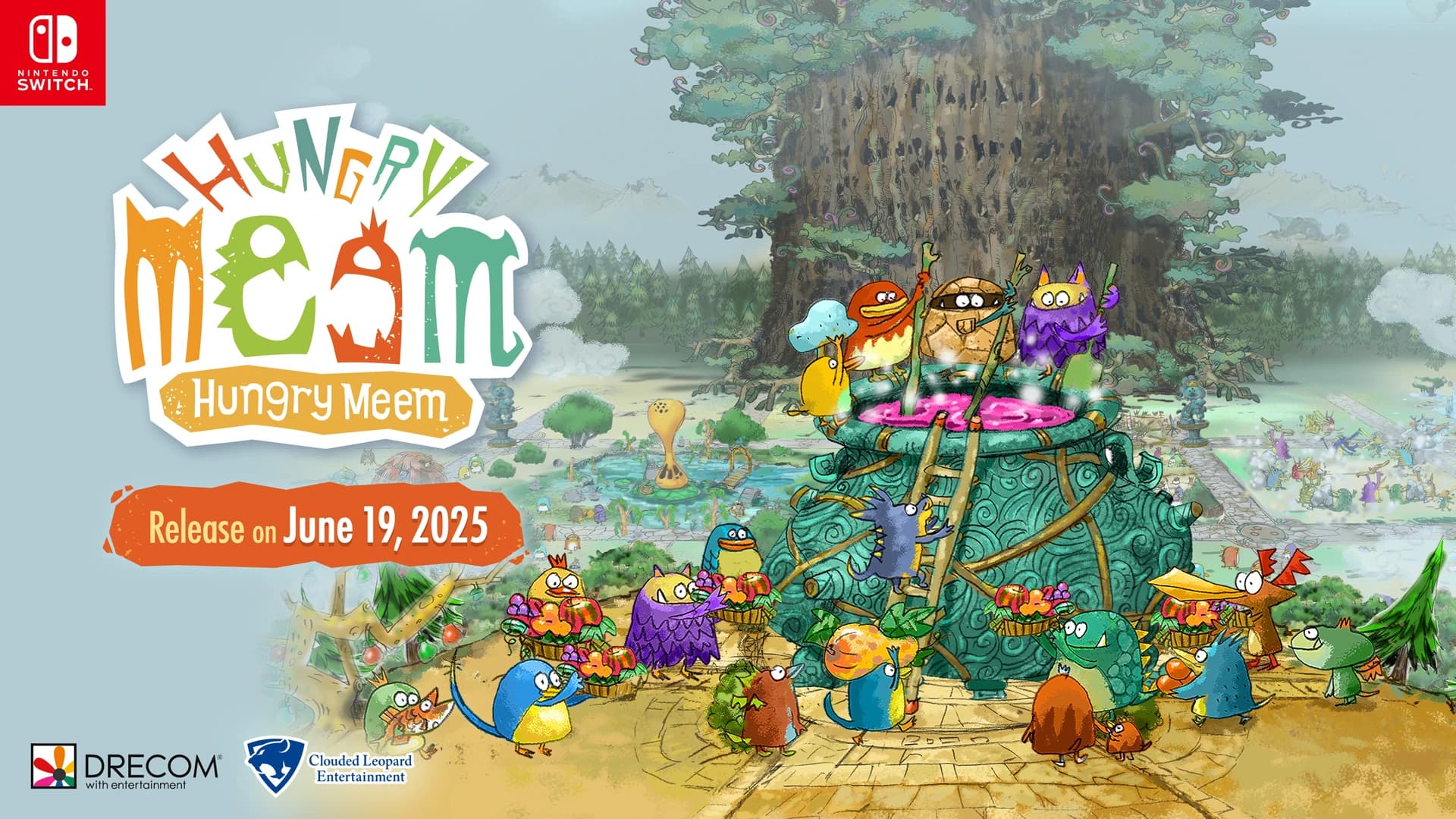 Beitragsbild zu Die gleichzeitige weltweite Veröffentlichung der Nintendo Switch Version von Hungry Meem ist für den 19. Juni 2025 angesetzt!