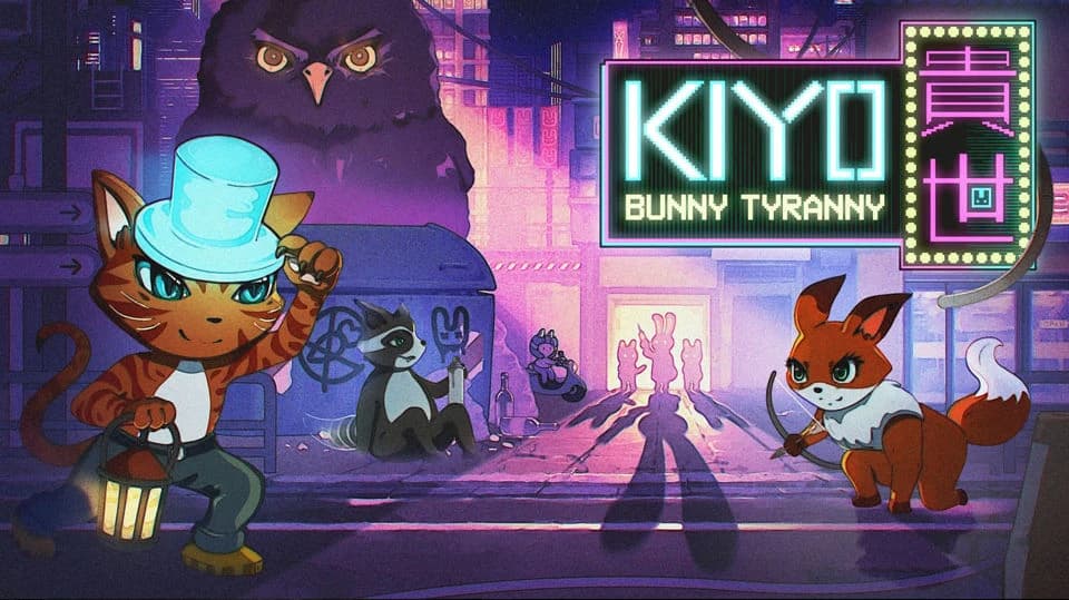 Beitragsbild zu Steam Next Fest Media Alert: Ab sofort dystopische Katzen-Action in der Demo von KIYO - Bunny Tyranny