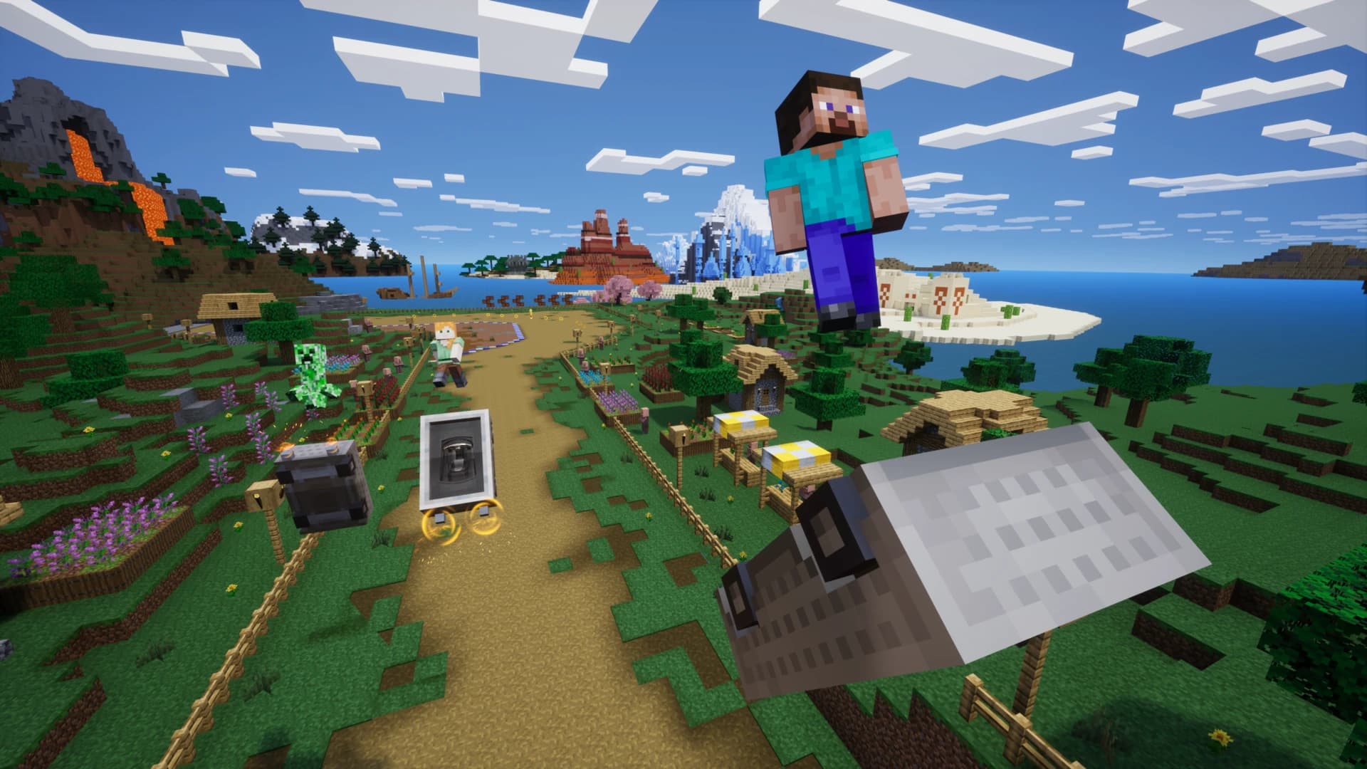 Beitragsbild zu Sonic Racing: CrossWorlds – Minecraft-Pack jetzt offiziell erhältlich