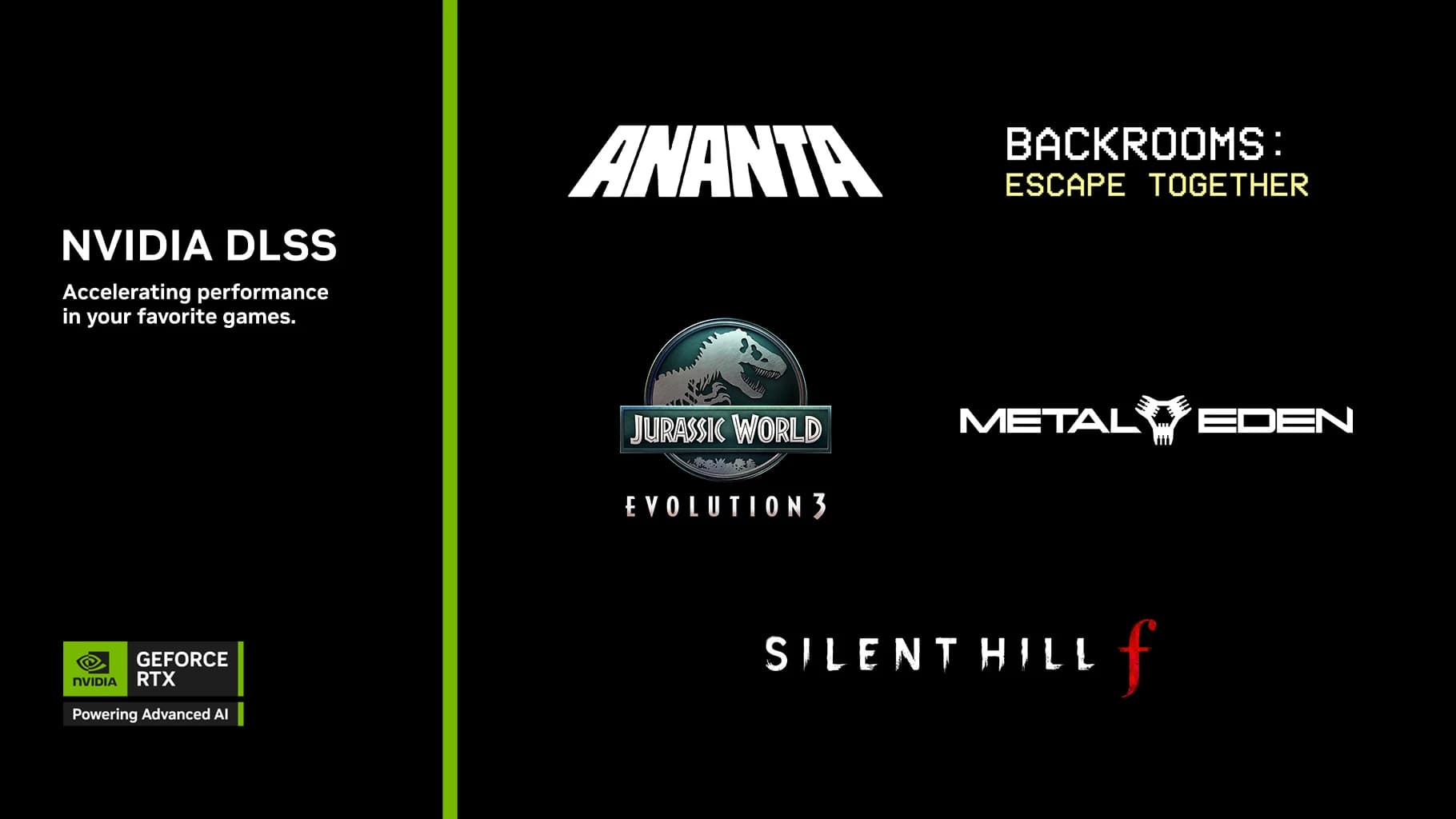 Beitragsbild zu ANANTA, Backrooms: Escape Together und Jurassic World Evolution 3 kommen mit DLSS 4 auf den Markt
