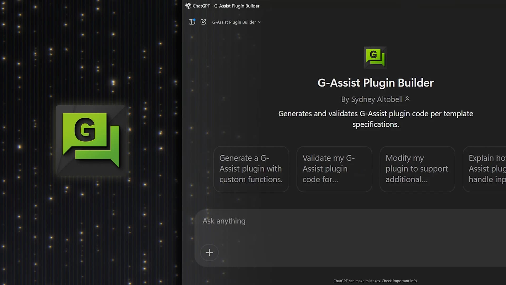 Beitragsbild zu AI mit G-Assist Plug-Ins leicht individualisieren