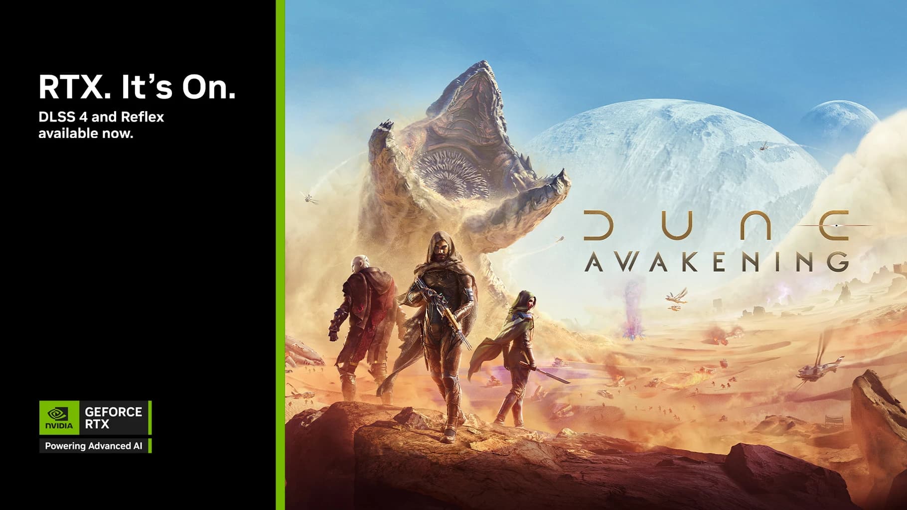 Beitragsbild zu Dune: Awakening ab sofort mit DLSS 4 mit Multi Frame Generation erhältlich - F1 25 mit Pathtracing und DLSS 4 verfügbar!