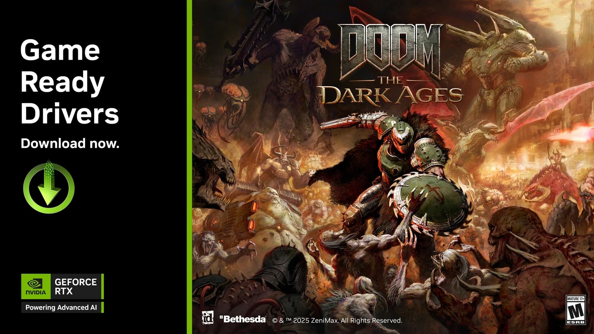 Beitragsbild zu Neuer GeForce Game Ready-Treiber für DOOM: The Dark Ages verfügbar