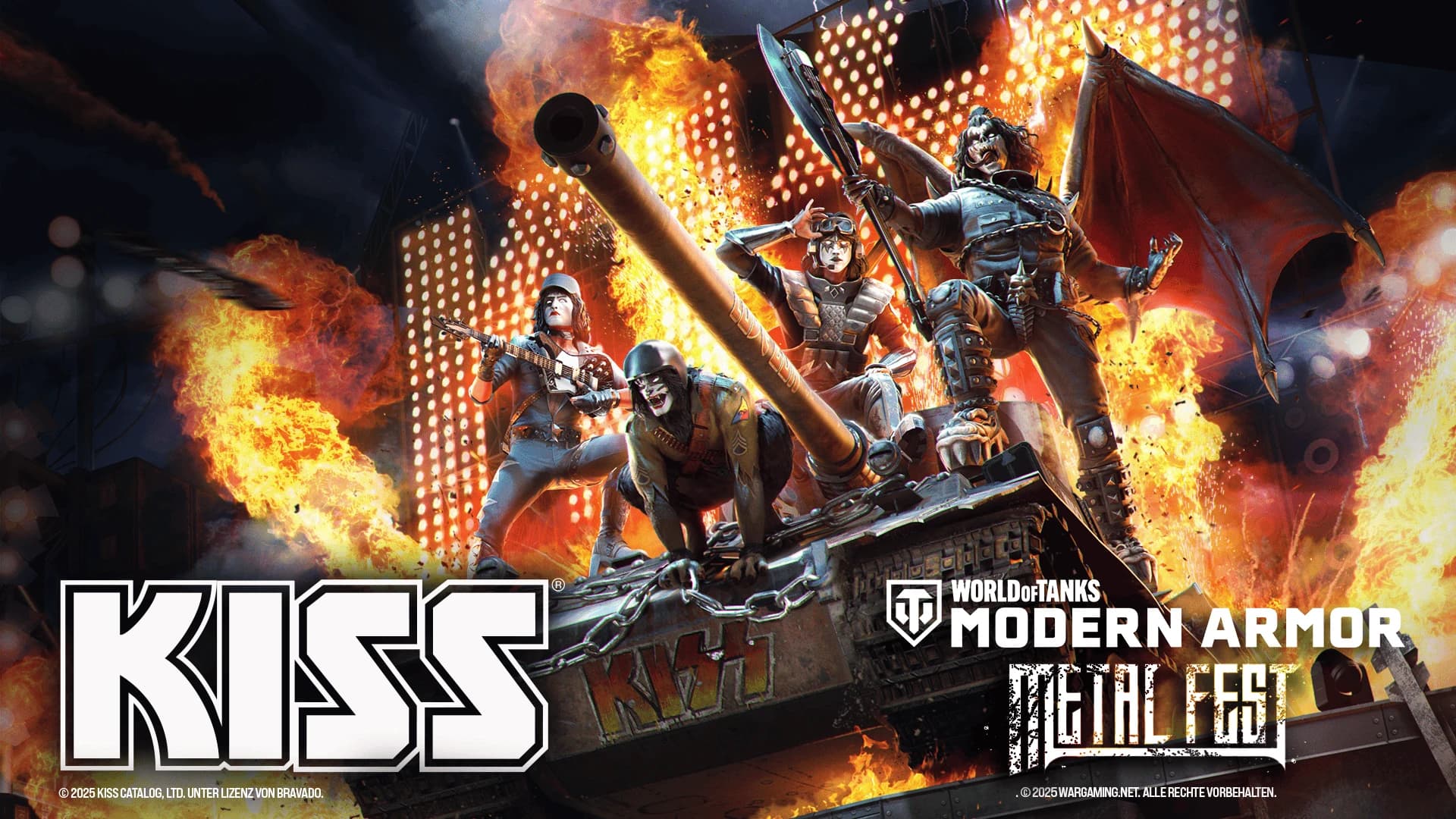 Beitragsbild zu KISS entfacht ein Feuerwerk beim Metal Fest in World of Tanks Modern Armor