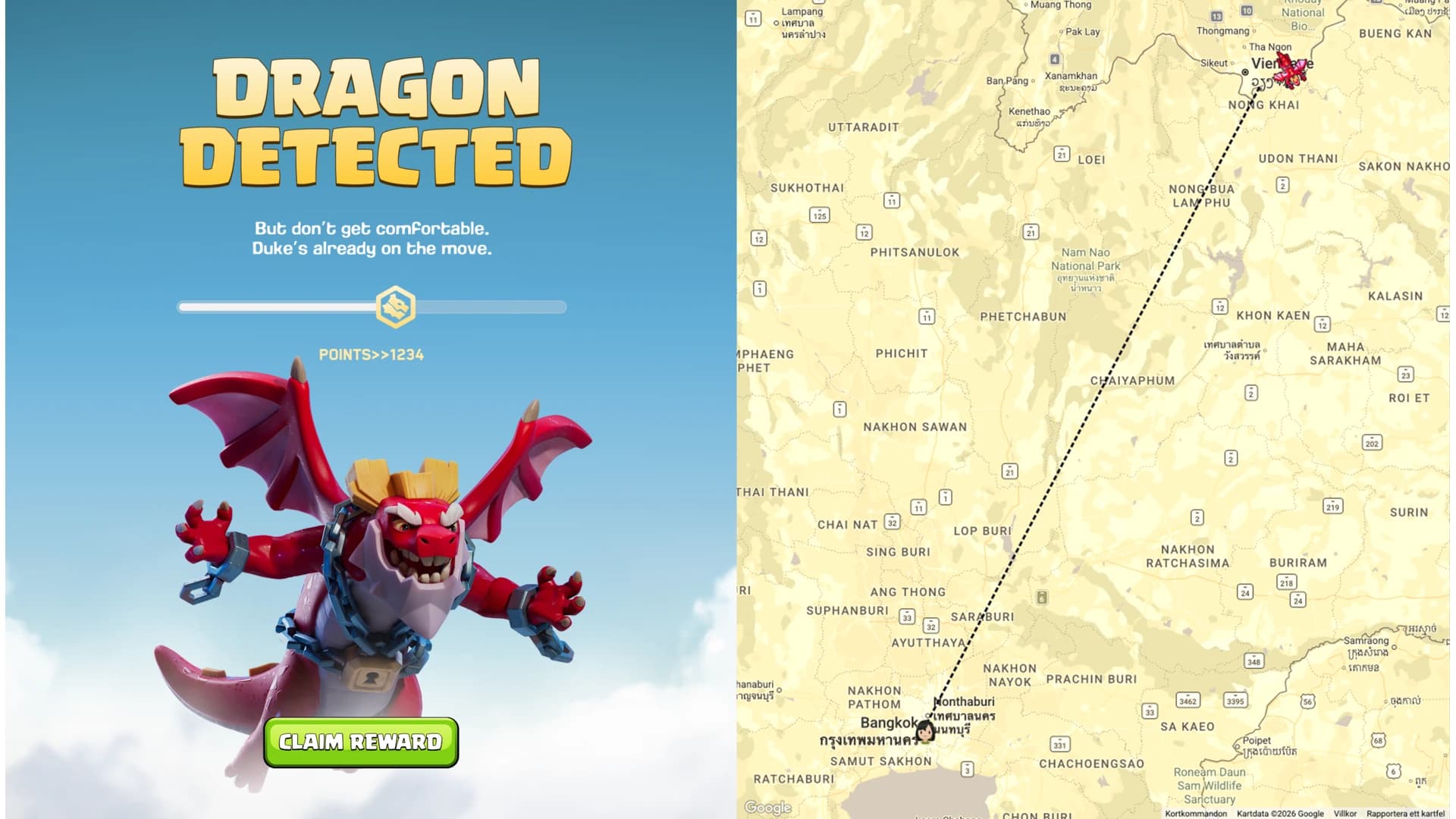 Beitragsbild zu Clash of Clans und GeoGuessr schließen sich zur Drachensuche-Kollaboration zusammen