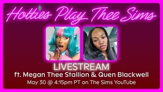 Beitragsbild zu The Sims-Livestream mit Megan Thee Stallion und Quen Blackwell