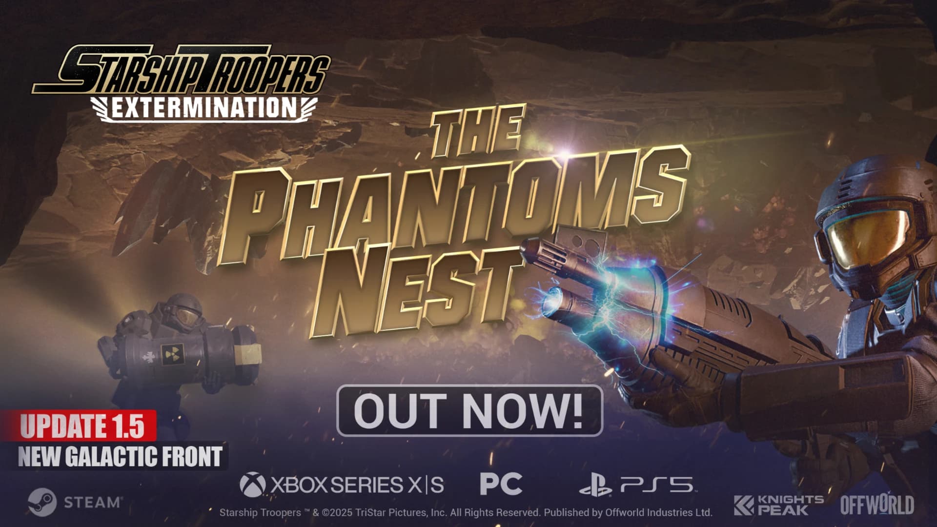 Beitragsbild zu Update 1.5 “The Phantoms Nest” für Starship Troopers: Extermination jetzt live!