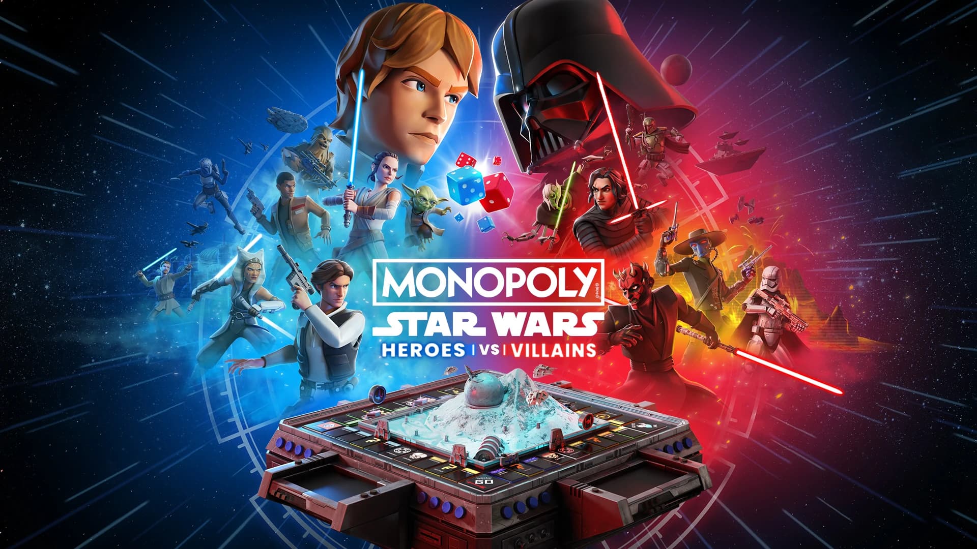 Beitragsbild zu MONOPOLY: Star Wars Heroes vs. Villains jetzt verfügbar