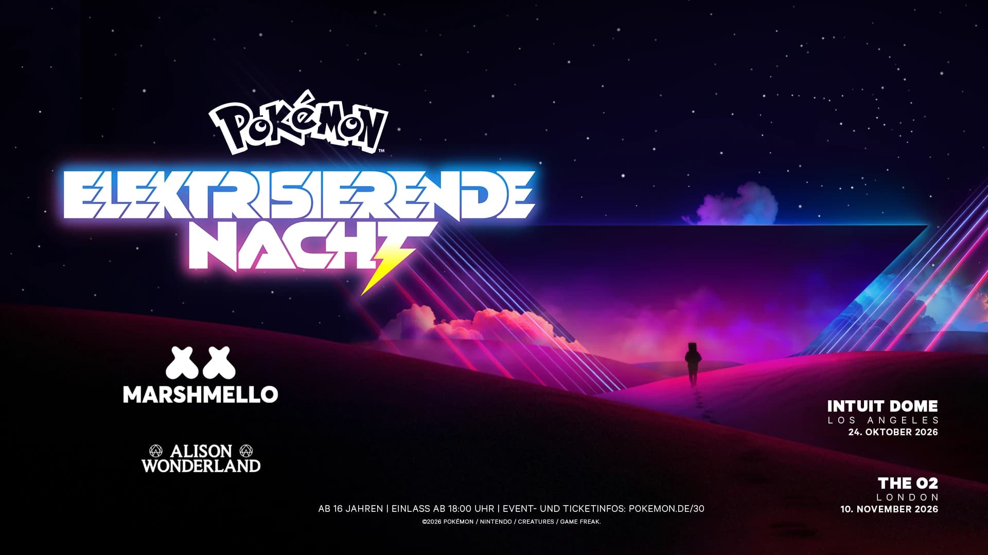 Beitragsbild zu 30 Jahre Pokémon: Elektrisierende Nacht-Konzerte mit Marshmello als Headliner