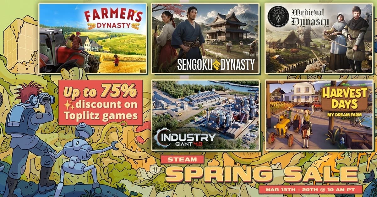 Beitragsbild zu Die Temperaturen steigen, die Preise fallen: Spiele von Toplitz Productions im Steam Spring Sale