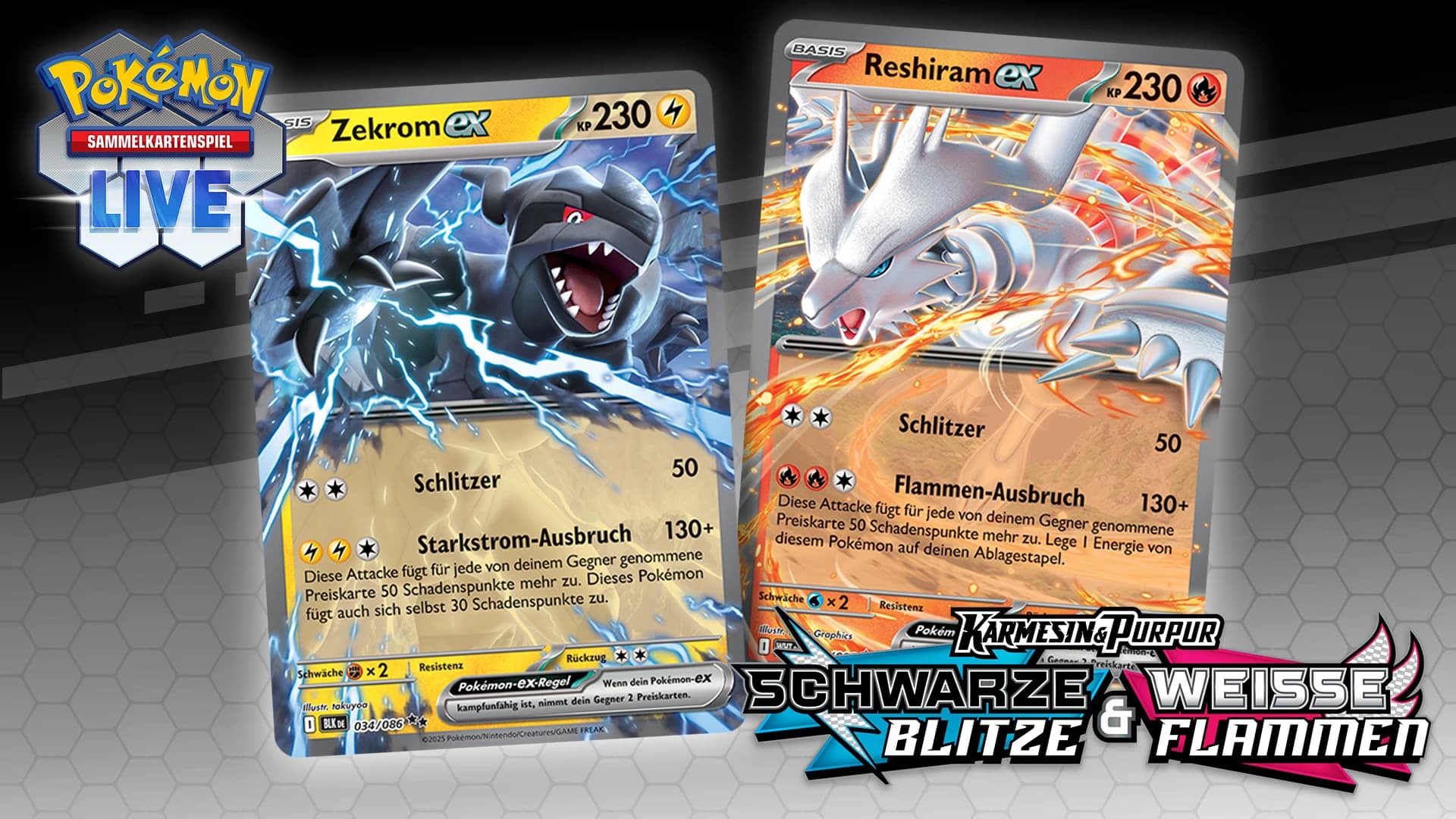 Beitragsbild zu Die Erweiterung Karmesin & Purpur - Schwarze Blitze und Karmesin & Purpur - Weiße Flammen erscheint heute und setzt den Fokus auf die fünfte Generation von Pokémon