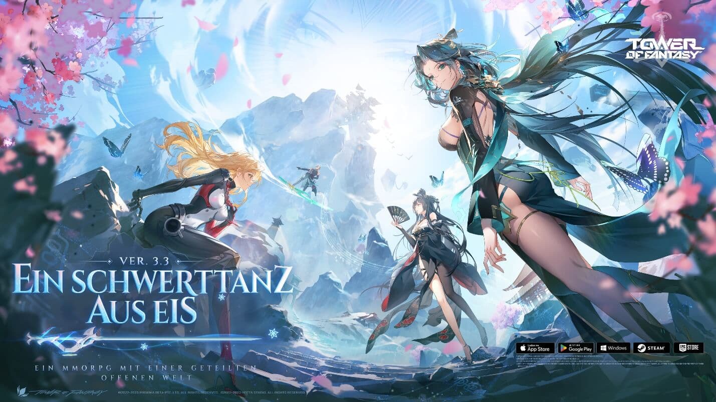 Erkundet ein neues Land voller Eis und Schnee im neuen Update 3.3 von Tower of Fantasy: Ein Schwerttanz aus Eis