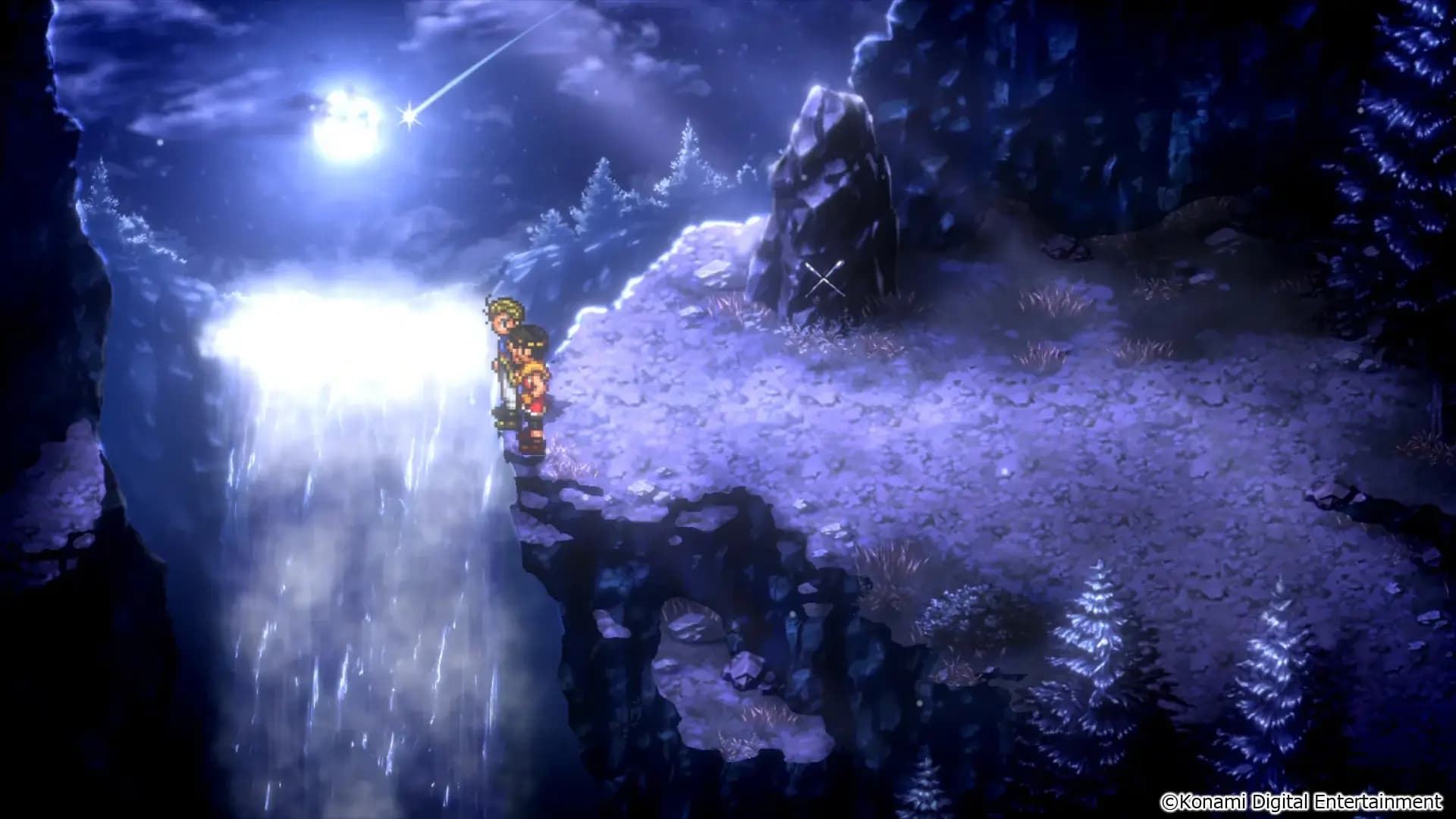 suikoden ii hd riou and jowy promise at the cliff